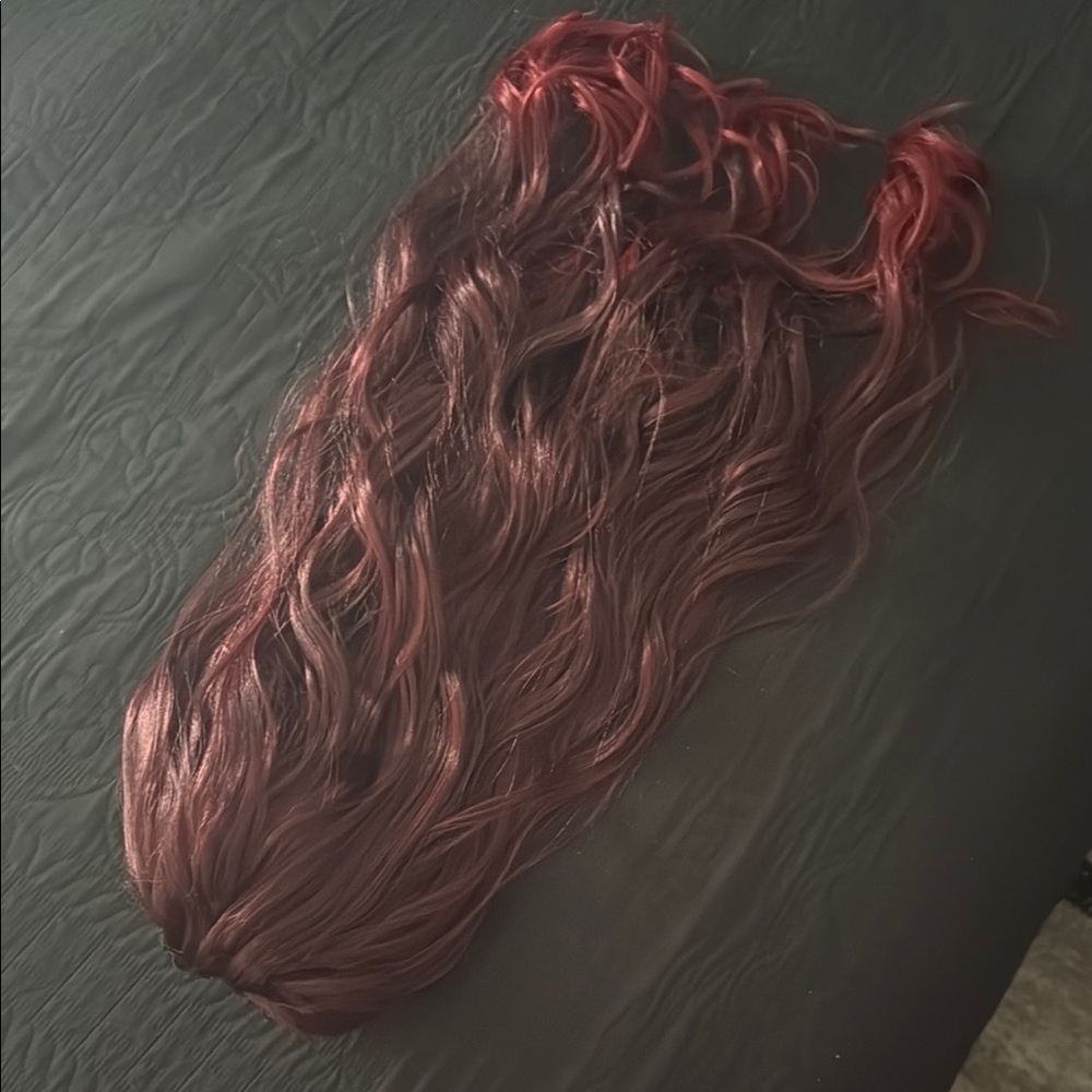 Elegant Burgundy Hair Extension
